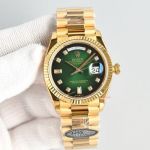 Clean Factory Rolex Datejust 3255 Green Face Watch 36mm